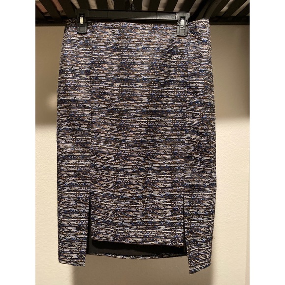 Halogen multi color tweed business split skirt - Picture 1 of 6